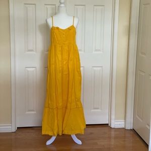 Anthropologie Maeve Yellow Sundress size 10